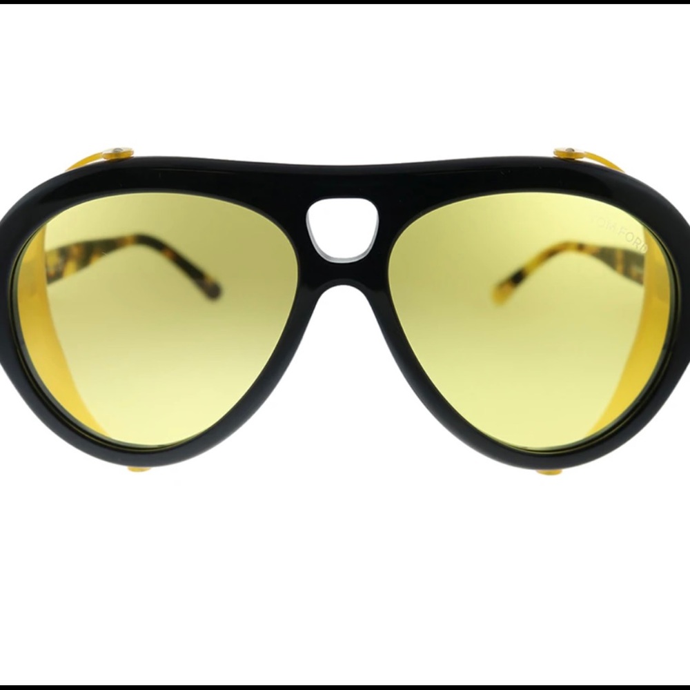 tom ford Neughman TF 882 01E Unisex Shiny Tortoise Yellow Lens Sunglasses